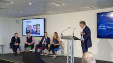 (L-R): CWG's head of sustainability Martin Gettings; Refinitiv's head of sustainability Luke Manning; Morgan Stanley's vice president Dylan Bexley and Less Plastic's founder Amanda Keetley discuss the future of the war on plastics